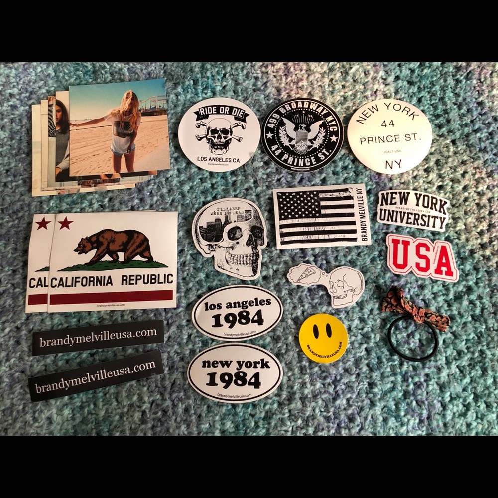 10 postcards and 15 stickers Brandy Melville